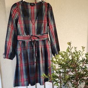 J. Crew Multicolor Plaid Dress Size 0